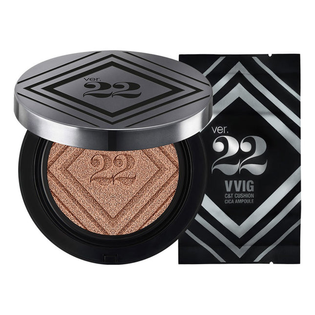 CHOSUNGAH22 CICA AMPLE KING CUSHION FOUNDATION SPF50+ PA++++ 25g + REFILL 25g, 1.5 LIGHT BEIGE, 1 Set