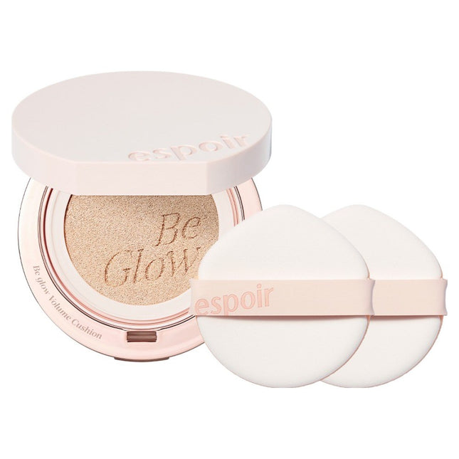 ESPOIR  Be Glow Volume Cushion Foundation 13g + Puff 2p Set, 13 Porcelain, 1 Count