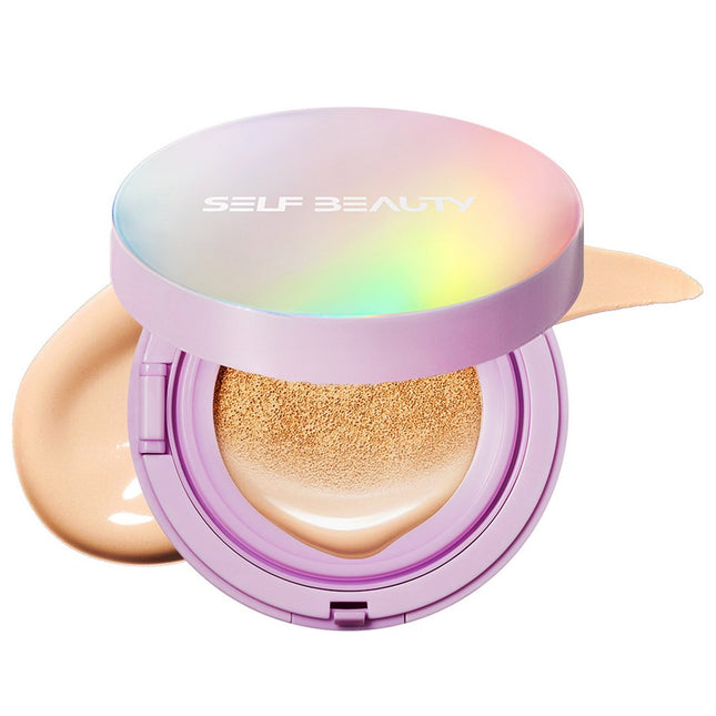NONE COMPANY Self Beauty Unicorn Aurora Radiance Cushion SPF50+ PA+++ Full Size 15g, 21 Pure Ivory, 1 Count