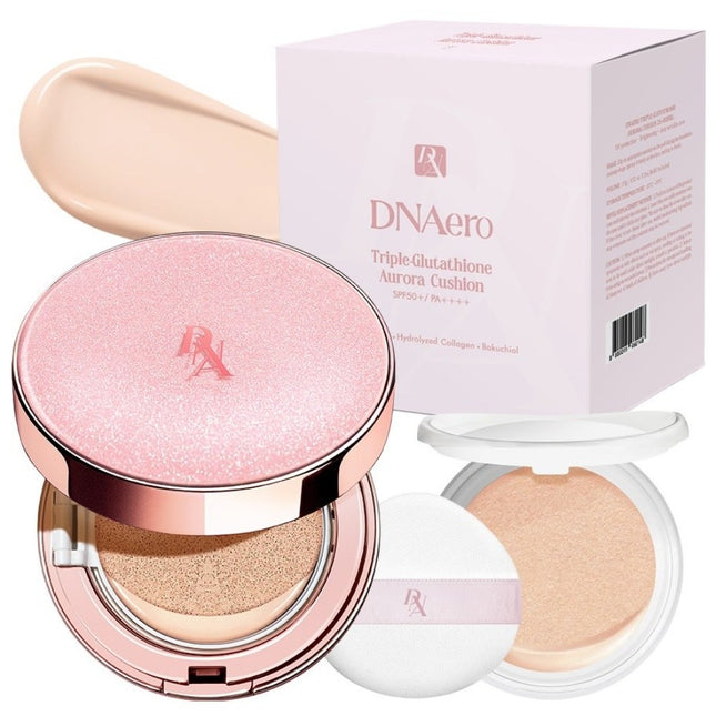 DINERO  Triple Glutathione Aurora Cushion SPF50+ PA++++ (Refill included), Shade 21, 1 Unit