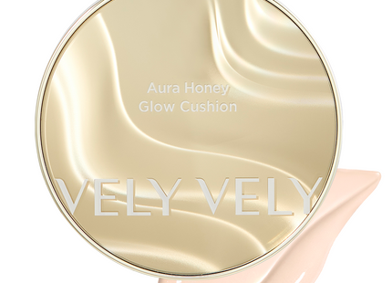 VELY VELY  Aura Honey Glow Cushion Foundation 15g, Shade 21 Light, 1 Count