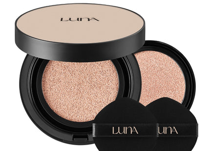 LUNA  Long Lasting Conceal Fixing Cushion SPF50+ PA++++ 13.5g + Refill, Shade 21 Cool Ivory, 1 Set