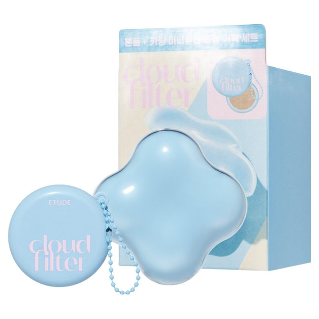 ETUDE  Cloud Filter Cushion Foundation 15g + Mini Cushion Set, Shade 19 Porcelain, 1 Count