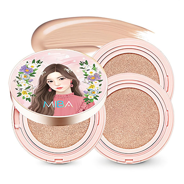 MIBA  King Cushion Season 2 Large Capacity 25g (1pc) + 25g Refill (2p), Shade 23 (Calm Skin), 1 Set