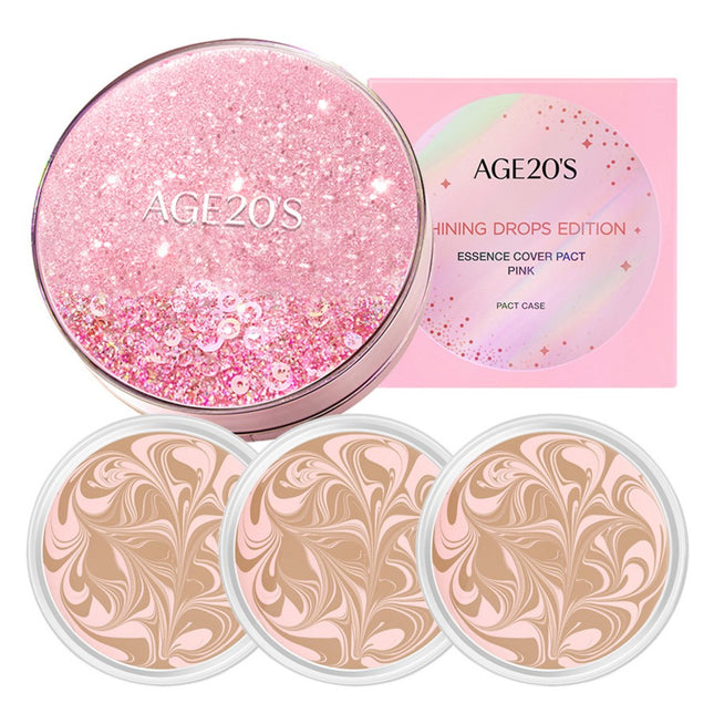 AGE 20S  SHINING DROP EDITION PINK PACT 12.5g SET, 23 PURE MEDIUM BEIGE, 1 pc