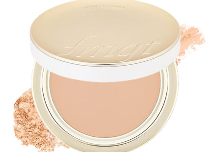 FMG  New Gold Collagen Ampoule Two-way Pact 9.5g, 203 Natural Beige, 1 Count