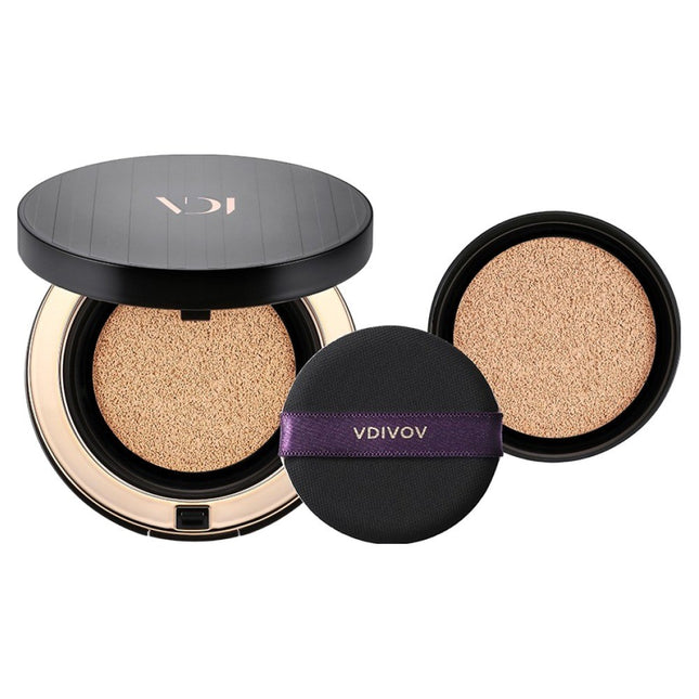 VIDIVOV  Double Stay Cushion Foundation 15g + Refill 15g, 21N Sand Ivory, 1 Each