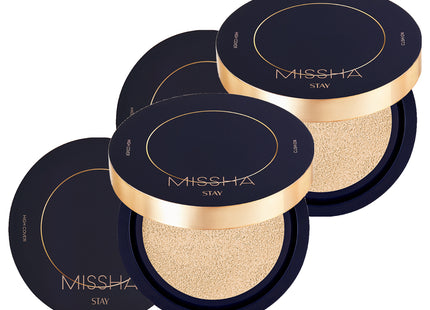 MISSHA  Stay High Cover Cushion Foundation 14g, 23 Sand (2 Pack)