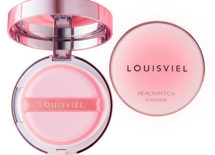 LOUIVIEL  Peach Peach Air Cushion Foundation 15g, 21 LIGHT BEIGE, 2 Count