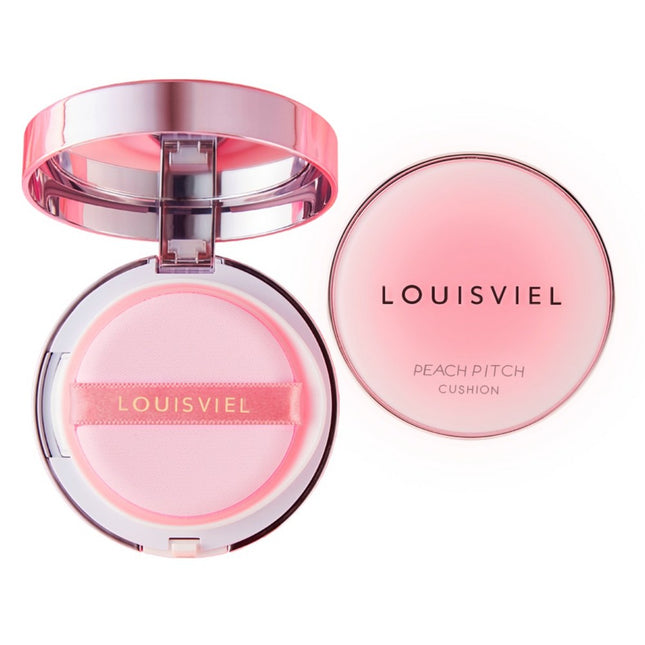LOUIVIEL  Peach Peach Air Cushion Foundation 15g, 21 LIGHT BEIGE, 2 Count