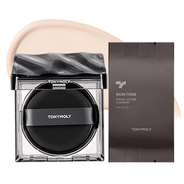 TONYMOLY  Skintone Fixing Cover Cushion Foundation Set Porcelain 13g + Refill