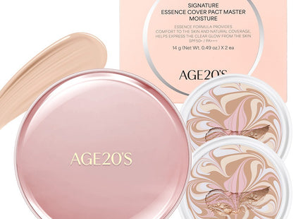 AGE 20S  Signature Essence Cover Pact Master Moisture Case + Refill 14g 2p, Shade 21, 1 Count