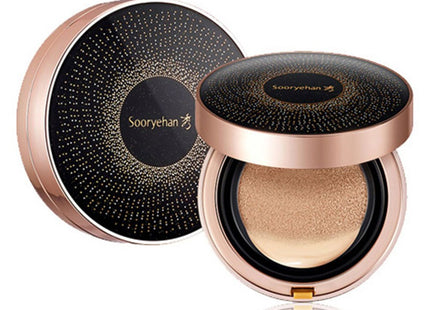 SURYEOHAN  Black Ginseng Cushion Foundation 15g + Refill 15g + Puff 2p, Shade 21, 1 Set
