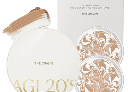 AGETWOONESS  THE ORIGIN ESSENCE PACT CASE 1+REFILL 2, 23 WHITE LATTE, 1 EA