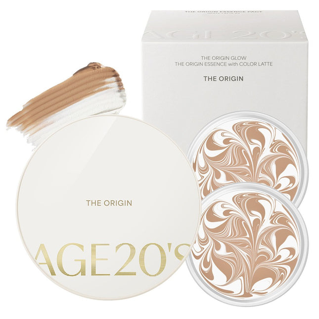 AGETWOONESS  THE ORIGIN ESSENCE PACT CASE 1+REFILL 2, 23 WHITE LATTE, 1 EA