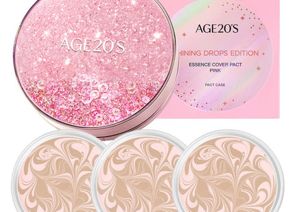 AGETWOVENUS  Shining Drop Edition Pink Pact 12.5g Set, 13 Pink Latte, 1 Piece
