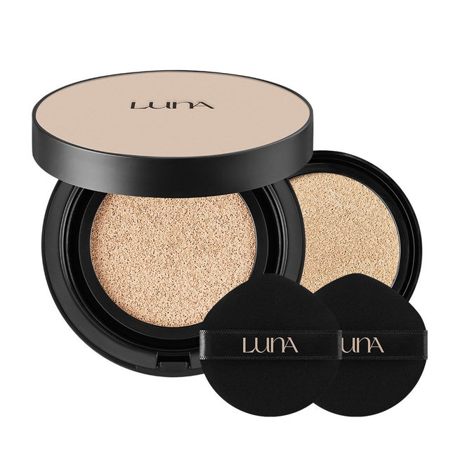 LUNA  Longlasting Conceal Fixing Cushion 13.5g + Refill, Shade 21 Warm Beige, 1 Set