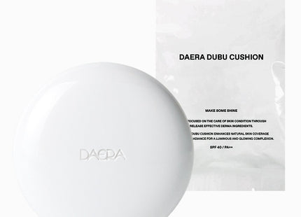 NONE Dara Tofu Skin Whitening Wrinkle Improvement Elasticity Care Moisture Glow Cushion Foundation Set Natural Glow SPF40 PA++ 15g + Refill 15g, 1 Count