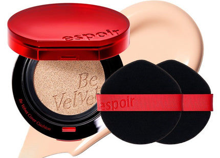 ESPOIR  Be Velvet Cover Cushion 13g + Puff 2p Set, Shade 20 Vanilla, 1 Count