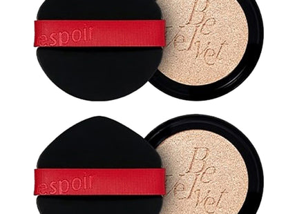 ESPOIR  Be Velvet Cover New Class Cushion Foundation Refill 13g, Shade 21 Ivory, Set of 2