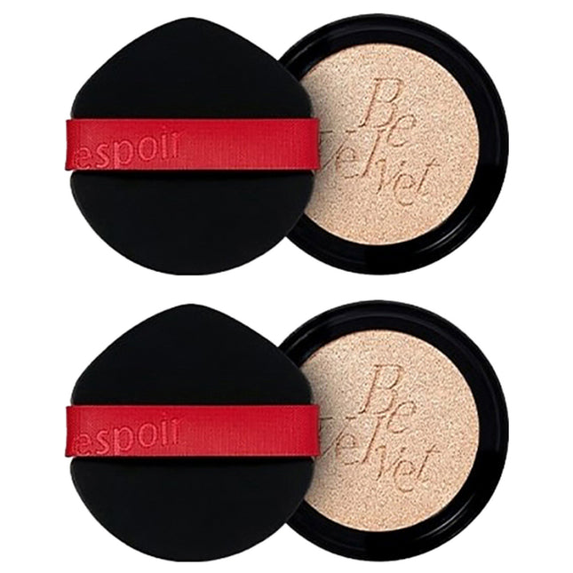 ESPOIR  Be Velvet Cover New Class Cushion Foundation Refill 13g, Shade 21 Ivory, Set of 2