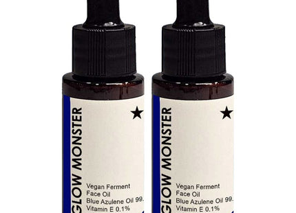 GLOWMONSTER  Vegan Fermented Face Oil Blue Azulene Oil 99.9%, 30ml, 2 count