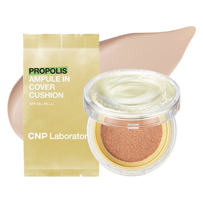 CNP  Propolis Ampoule Cover Cushion 15g + Refill 15g, Shade 21 Light Beige, 1 Set