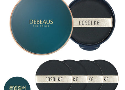 DEBEAUS  Cushion Foundation 15g + Refill 15g + Puff, Tone Up (No. 21), 1 Set