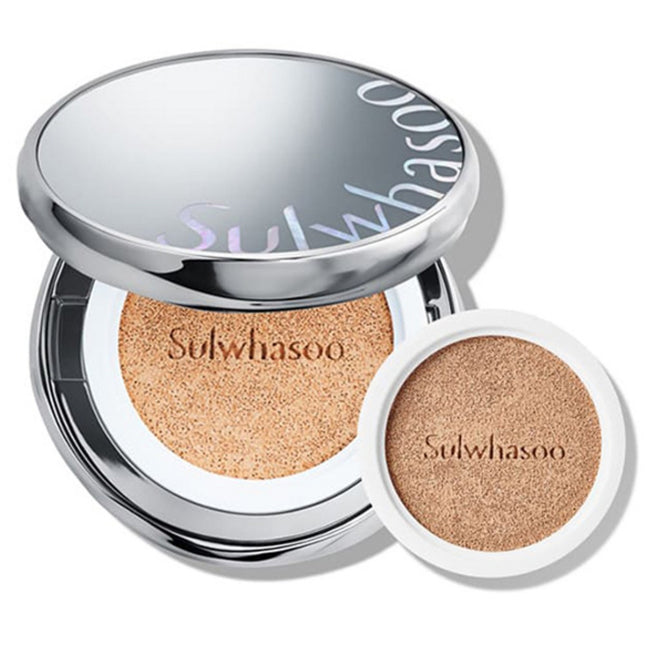 SULWHASOO  Perfecting Cushion Foundation Set 15g + Refill 15g, 13C1 Cool Ivory, 1 Count