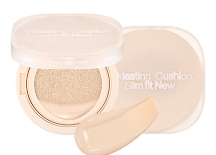 THE FACE SHOP  Ink Lasting Slim Fit New Cushion 12g Single V201 Apricot Beige 1 Count