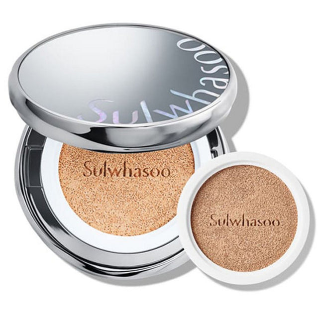 SULWHASOO  Perfecting Cushion Foundation 15g + Refill 15g Set, 21C1 Cool Beige, 1 Count