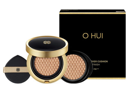OHUI  Ultimate Cover Satin Finish Cushion Foundation 15g + Refill 15g, Shade 01 Milk Beige, 1 Set