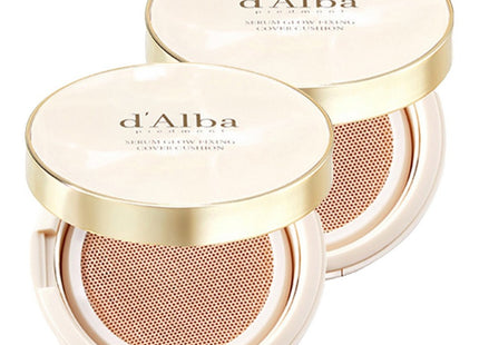 D'ALBA  Serum Glow Fixing Cover Cushion Foundation 17g, 21 (Set of 2)