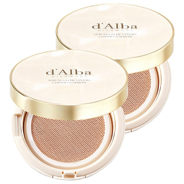 D'ALBA  Serum Glow Fixing Cover Cushion Foundation 17g, 21 (Set of 2)