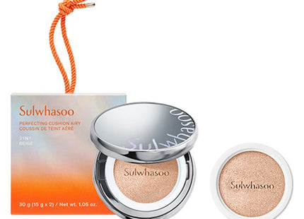 SULWHASOO  Perfecting Cushion Airy Holiday Edition 15g + Refill 15g Set, Shade 21N1, 1 Set