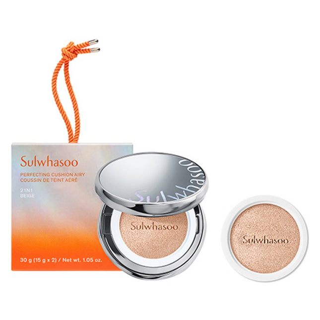 SULWHASOO  Perfecting Cushion Airy Holiday Edition 15g + Refill 15g Set, Shade 21N1, 1 Set