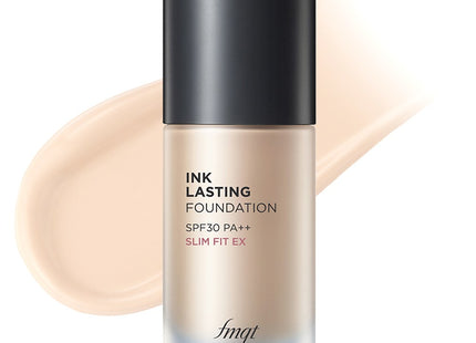 THE FACE SHOP  Ink Lasting Foundation Slim Fit EX 30ml, V201 Apricot Beige, 1 count
