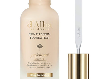 D'ALBA  Skin Fit Serum Foundation Spatula 40ml, Shade 21, 1 Count