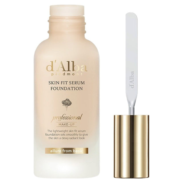 D'ALBA  Skin Fit Serum Foundation Spatula 40ml, Shade 21, 1 Count