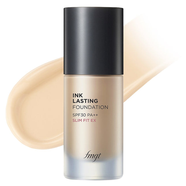 THEFACESHOP  Ink Lasting Foundation Slim Fit 30ml, N201 Apricot Beige, 1 Count
