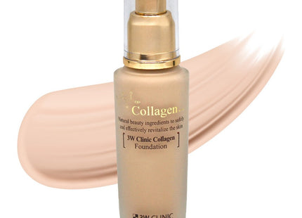 3W CLINIC  Collagen Foundation 50ml, Shade 21 True Beige, 1 Count