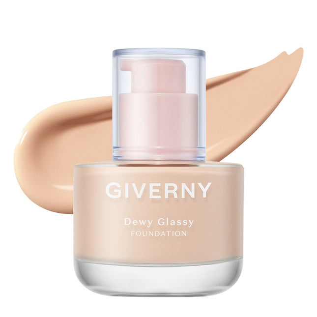 GIVERNY  DEWY GLOSSY FOUNDATION 30ML 21NW LIGHT BEIGE 1PC