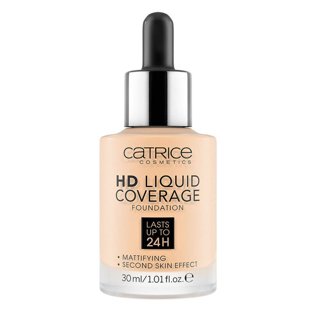 CATRICE  HD Liquid Coverage Foundation 30ml, 002 Porcelain Beige, 1 Piece