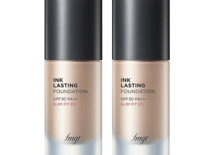 THE FACE SHOP  Ink Lasting Foundation Slim Fit EX 30ml, 2 Count, V103 Bright Cream Beige