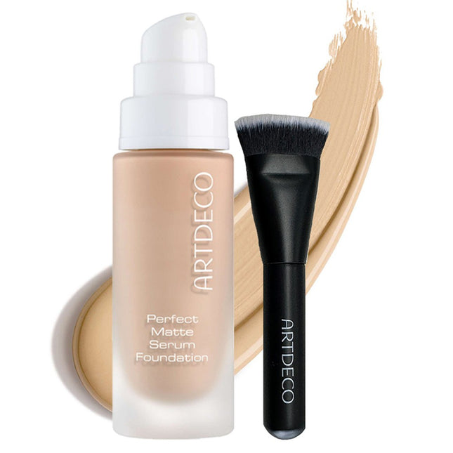 ARDECO Ardeco Perfect Matte Serum Foundation 20ml + Foundation Brush Set, Shade 38 Honey Beige, 1 Count