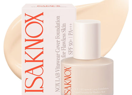ISA KNOX  Noxlab Vita Wear Cover Foundation 30ml, Shade 21 Light Beige, 1 Count