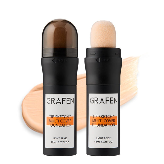 GRAPEN  Tip Sketch Men's Stick Foundation SPF50+ PA++++, Shade 21 Light Beige, 1 Count