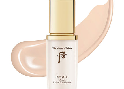 THE HISTORY OF WHOO  Gongjinhyang Mi Velvet Liquid Foundation 40ml, 21 Beige, 1 Count