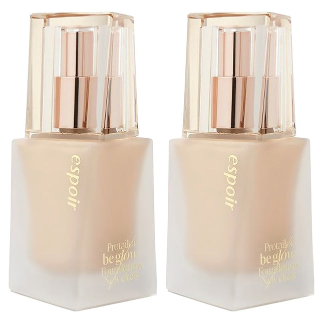 ESPOIR  Pro Tailor Be Glow Foundation New Class SPF27 PA++ 30g, Petal, 2 Count