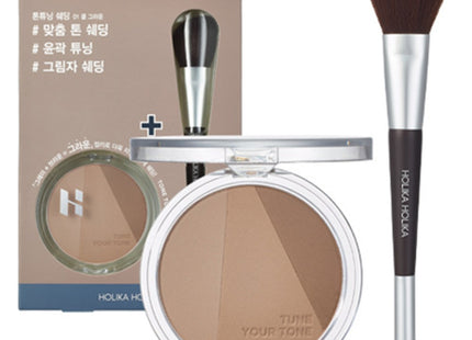 HOLIKA HOLIKA  Tone Tuning Shading + Brush Set, 01 Cool Ground, 1 Each